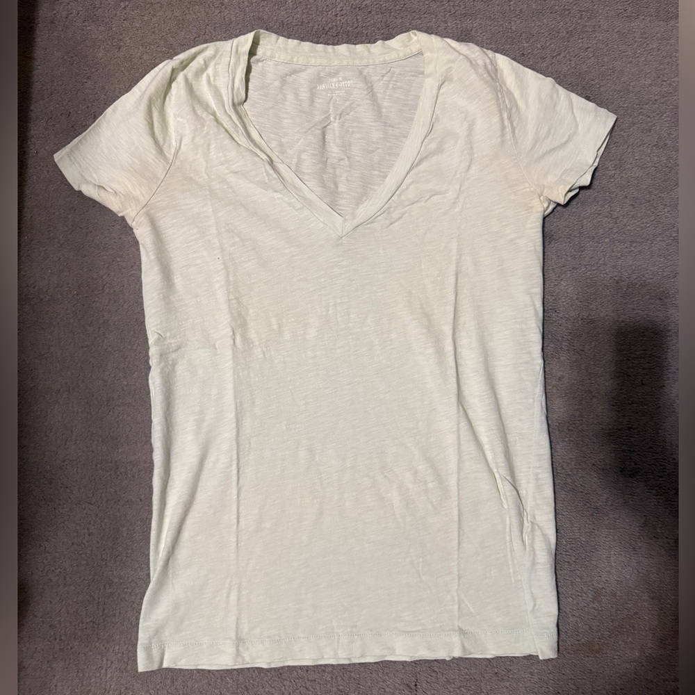 J.Crew Mint Green V-Neck Tee | Women’s Small